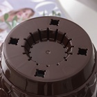 Горшок для цветов с поддоном «Камешки», 5 л, пластик, шоколадный - Фото 14