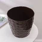 Горшок для цветов с поддоном «Камешки», 5 л, пластик, шоколадный - Фото 3