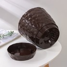 Горшок для цветов с поддоном «Камешки», 5 л, пластик, шоколадный - Фото 4