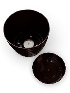 Горшок для цветов с поддоном «Камешки», 5 л, пластик, шоколадный - Фото 4