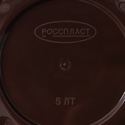 Горшок для цветов с поддоном «Камешки», 5 л, пластик, шоколадный - Фото 6