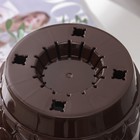 Горшок для цветов с поддоном «Камешки», 5 л, пластик, шоколадный - Фото 7