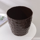 Горшок для цветов с поддоном «Камешки», 5 л, пластик, шоколадный - Фото 10