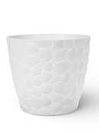 Горшок для цветов с поддоном «Камешки», 8 л, пластиковый, белый - Фото 1