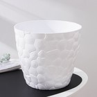 Горшок для цветов с поддоном «Камешки», 8 л, пластиковый, белый - Фото 1