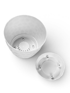 Горшок для цветов с поддоном «Камешки», 8 л, пластиковый, белый - Фото 4