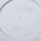 Горшок для цветов с поддоном «Камешки», 8 л, пластиковый, белый - Фото 4