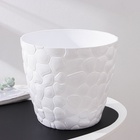 Горшок для цветов с поддоном «Камешки», 8 л, пластиковый, белый - Фото 7