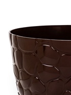 Горшок для цветов с поддоном «Камешки», 8 л, пластик, шоколадный - Фото 2