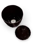 Горшок для цветов с поддоном «Камешки», 8 л, пластик, шоколадный - Фото 4