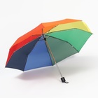 Зонт механический «Радуга», 3 сложения, 8 спиц, R = 48 см, разноцветный - Фото 3