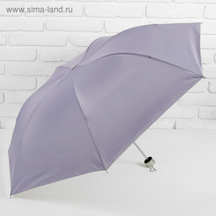 Зонт механический «Однотонный», 3 сложения, 7 спиц, R = 46 см, цвет сиреневый