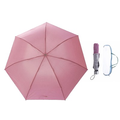 Зонт механический "Однотонный", R=46см, цвет розовый
