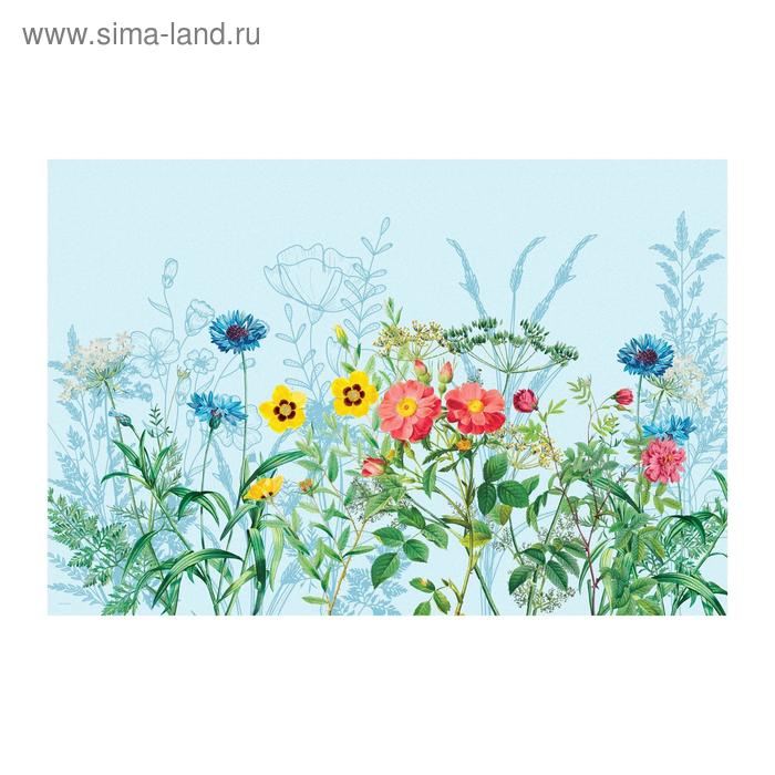Наклейка виниловая для кухни «Полевые цветы», интерьерная, 60 х 90 см - Фото 1