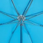 Зонт механический «Цветочки», проявляющийся рисунок, 4 сложения, 8 спиц, R = 50 см, цвет голубой - Фото 3