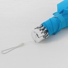 Зонт механический «Цветочки», проявляющийся рисунок, 4 сложения, 8 спиц, R = 50 см, цвет голубой - Фото 4