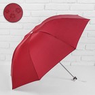 Зонт механический «Цветочки», 4 сложения, 8 спиц, R = 50 см, с проявляющимся рисунком, цвет бордовый - Фото 1