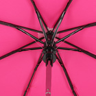 Зонт полуавтоматический «Цветочки», проявляющийся рисунок, 3 сложения, 8 спиц, R = 50 см, цвет малиновый - Фото 3
