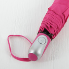 Зонт полуавтоматический «Цветочки», проявляющийся рисунок, 3 сложения, 8 спиц, R = 50 см, цвет малиновый - Фото 4