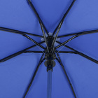 Зонт полуавтоматический «Цветочки», 3 сложения, 8 спиц, R = 50 см, с проявляющимся рисунком, цвет синий - Фото 3