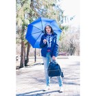 Зонт полуавтоматический «Цветочки», 3 сложения, 8 спиц, R = 50 см, с проявляющимся рисунком, цвет синий - Фото 6