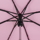 Зонт полуавтоматический «Цветочки», 3 сложения, 8 спиц, R = 50 см, с проявляющимся рисунком, цвет бледно-розовый - Фото 3