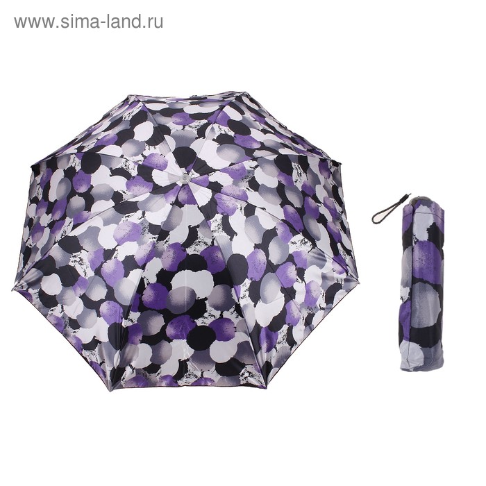 Зонт механический "Шарики", R=50см, цвет сиреневый