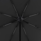 Зонт автоматический «Однотонный», 3 сложения, 8 спиц, R = 48 см, цвет чёрный - фото 9159866