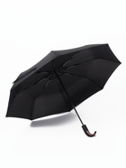Зонт автоматический «Элеганс», 3 сложения, 8 спиц, R=47/53 см, D=106 см, чёрный - Фото 3