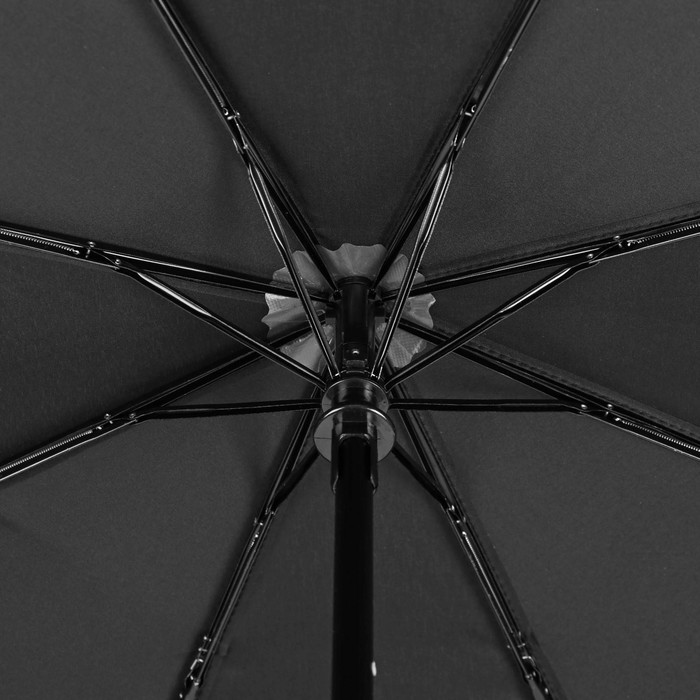 Зонт автоматический «Элеганс», 3 сложения, 8 спиц, R = 47 см, цвет чёрный - фото 1883216053