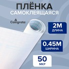 Пленка самоклеящаяся 0.45×2 м, 50 мкм, прозрачная - Фото 1