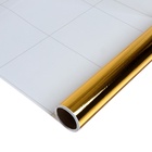 Плёнка самоклеящаяся, металлизированная, золотая, 0.45×3 м, 30 мкм - Фото 8