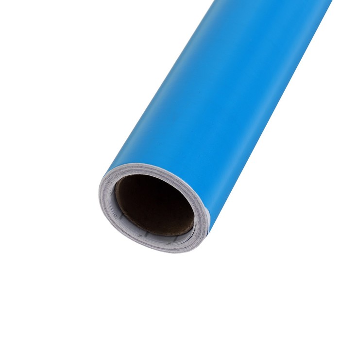 Пленка самоклеящаяся, голубая, 0.45 м х 3 м, 8 мкр - Фото 1