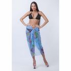 Парео "Бабочки в цветах", цвет голубой - Фото 3