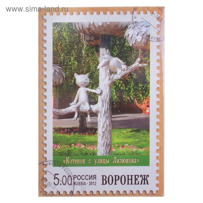 магнит закатной Воронеж Котенок с улицы Лизюкова 8*5 см - Фото 1