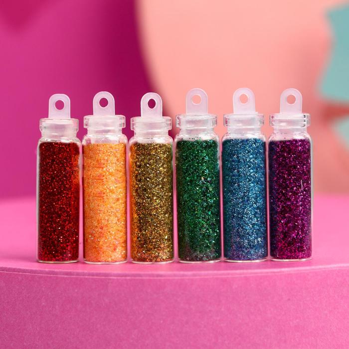 Набор мелких блёсток для декора ногтей «Блистай, красотка!», 12 цветов 21062