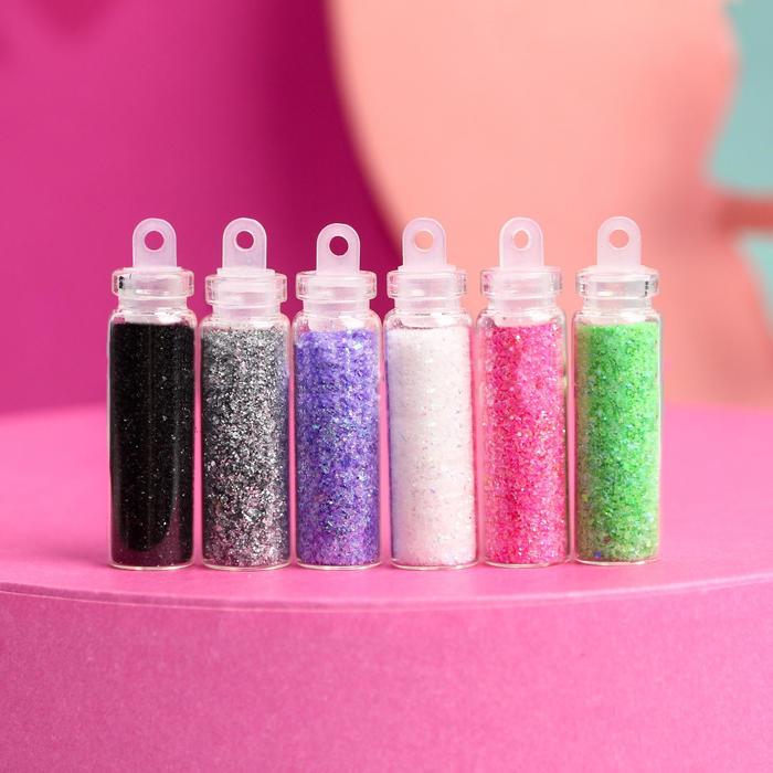 Набор мелких блёсток для декора ногтей «Блистай, красотка!», 12 цветов 21062