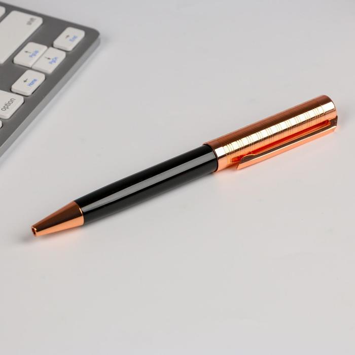 Ручка в подарочном футляре "С Уважением", металл, черный с золотом - фото 1886555984