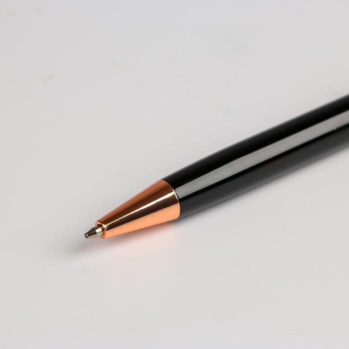 Ручка в подарочном футляре "С Уважением", металл, черный с золотом - фото 1886555985