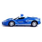 Машина металлическая «Полиция», инерционная, масштаб 1:43, цвет синий - фото 3714714