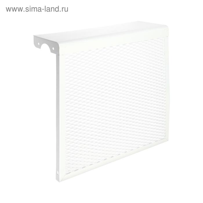 УЦЕНКА Экран на чугунный радиатор «Лидер», 490×440×150 мм, 5 секций, металлический, белый - Фото 1