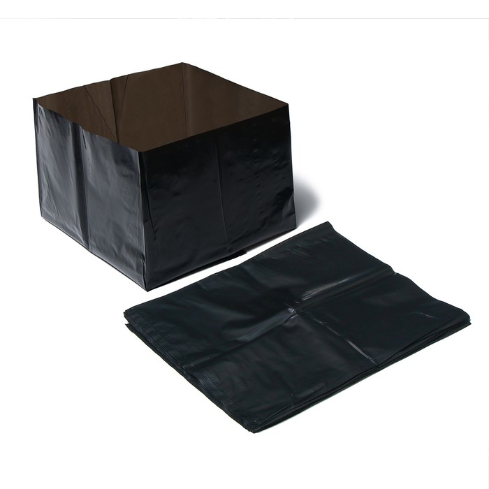 Пакет для рассады, 24 л, 32 × 40 см, полиэтилен толщиной 120 мкм, с перфорацией, чёрный, Greengo