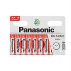 Батарейка солевая Panasonic Zinc Carbon, AA, R6-10BL, 1.5В, блистер, 10 шт. - фото 9129146