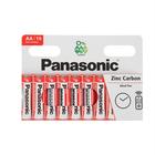 Батарейка солевая Panasonic Zinc Carbon, AA, R6-10BL, 1.5В, блистер, 10 шт. - Фото 1