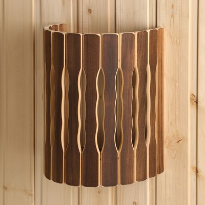 Абажур для бани и сауны «Добрыня», липа, 29.5×23×16 см, настенный, «Добропаровъ»