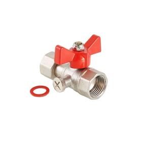 Кран шаровой Valtec BASE VT.807.N.04040, 1/2", внутренняя/внутренняя, для манометра 5554200