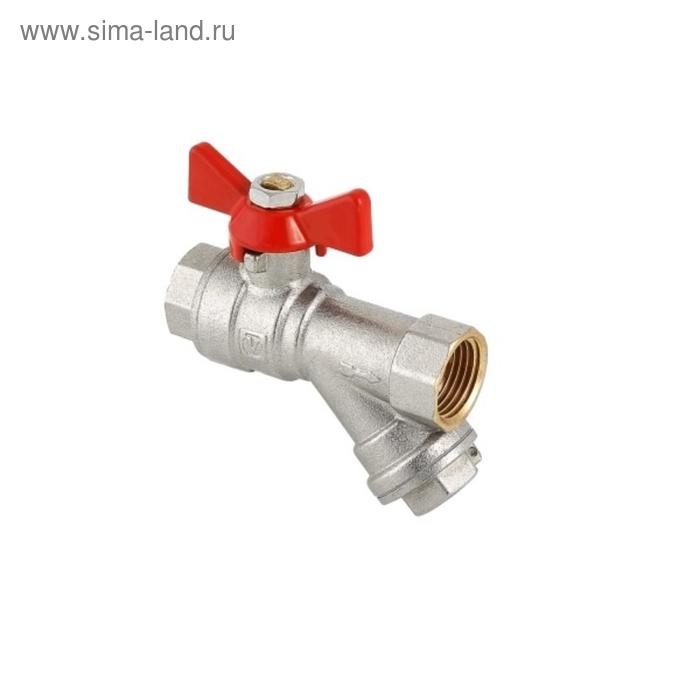 

Кран шаровой Valtec BASE VT.293.N.04, 1/2", с фильтром, бабочка