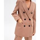 Пиджак женский двубортный MIST размер 42, цвет бежевый - Фото 3