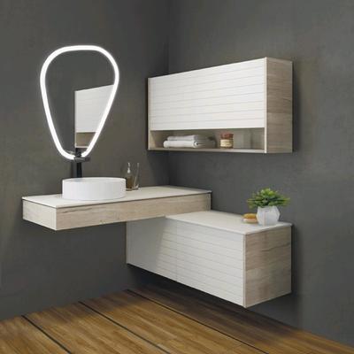 Шкаф подвесной COMFORTY «Клеон – 120», 1150×240×550 мм, цвет белый/дуб дымчатый