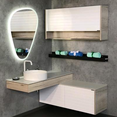 Шкаф подвесной COMFORTY «Клеон – 120», 1150×240×550 мм, цвет белый/дуб дымчатый